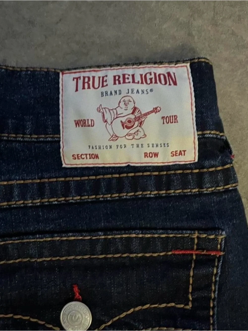 True Religion Men's Dark Indigo Relaxed Jeans